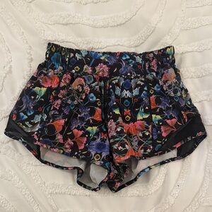 lululemon athletica Black Floral Athletic Shorts